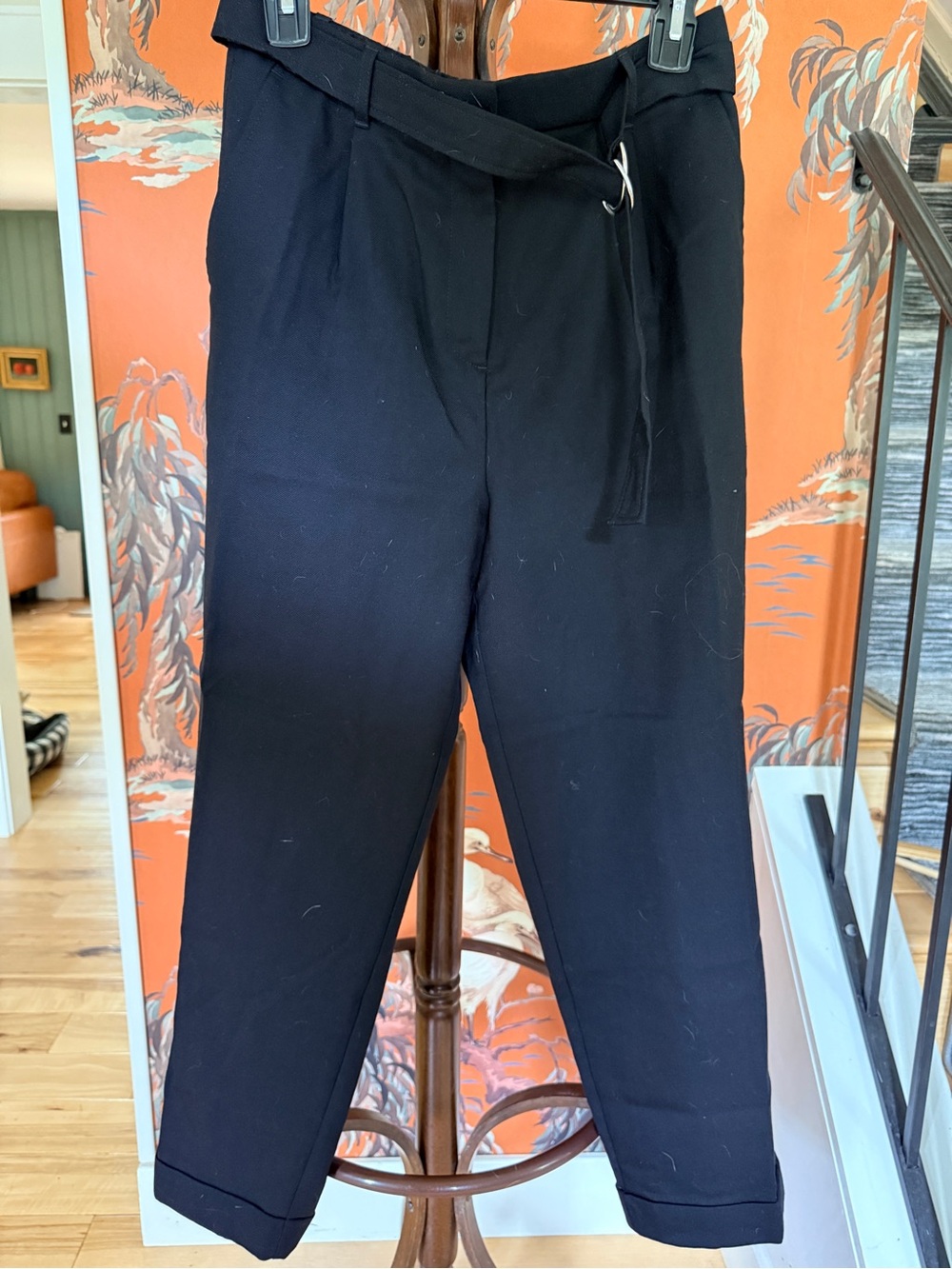 J. Crew Black High-Waist Trousers